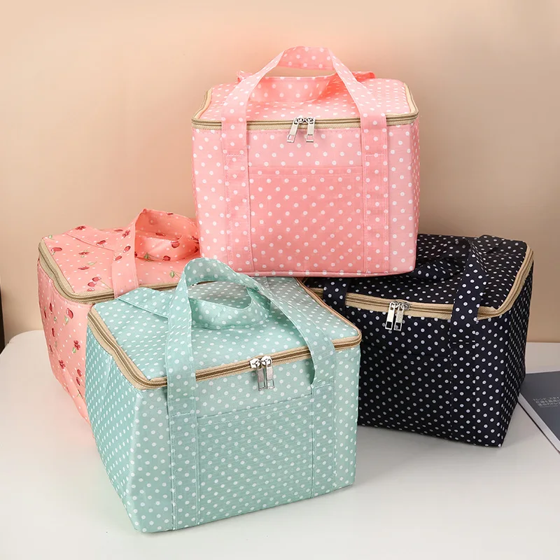 Lunch Bag Bento Bag Cooler Bag Large Capacity Oxford Cloth Thermal Lunch Bags Portable Insulation Food Storage Container Bento Box Cooler Bag for Picnic Travel