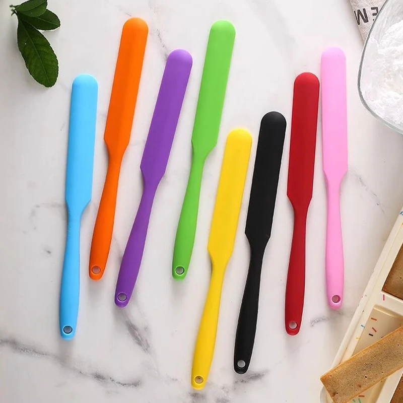 24cm Silicone Spatula Non-Stick Butter Cake Long Spatula Cream Spatula Heat Resistant Flexible Blender Cookie Pastry Baking Tool