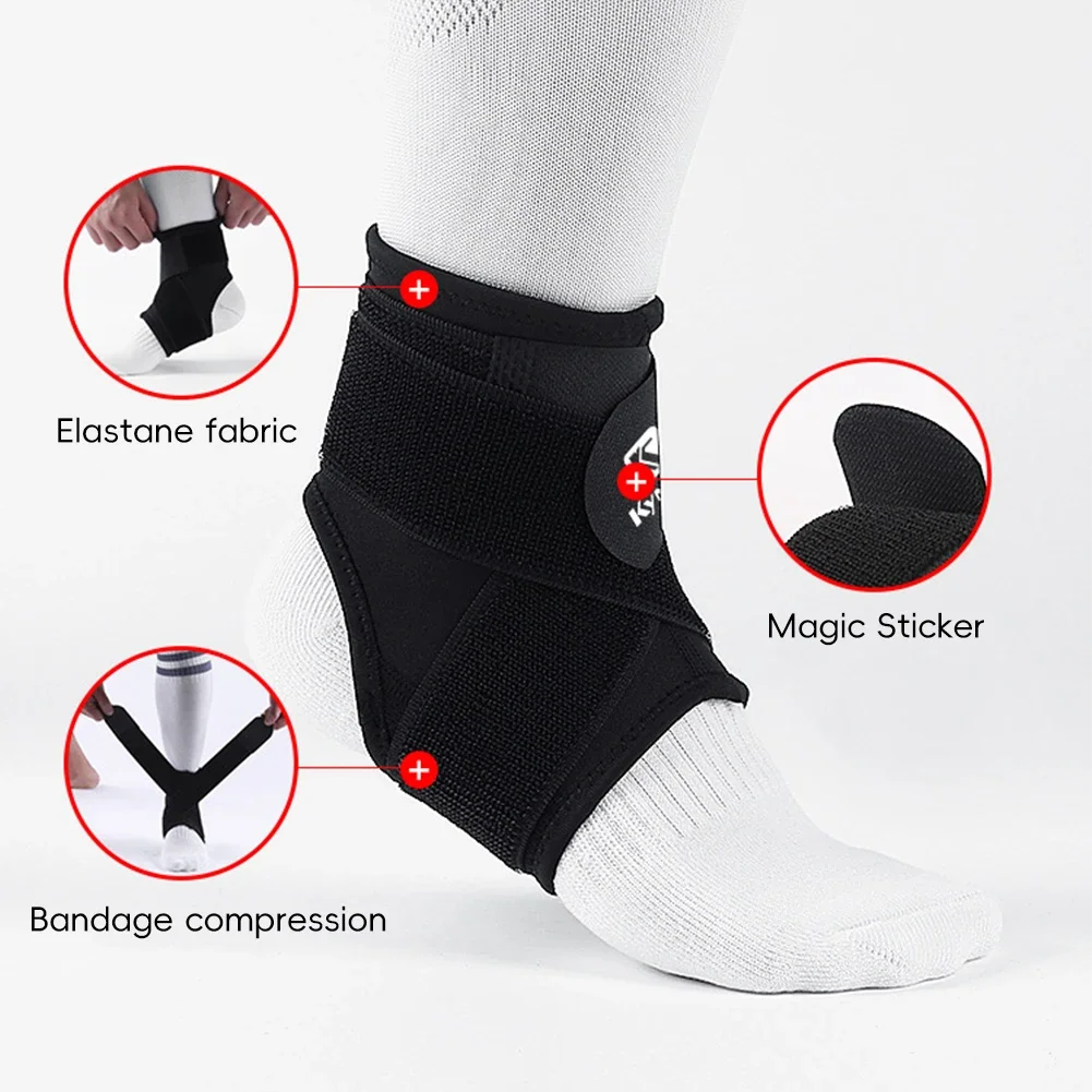 Adjustable Ankle Brace Breathable Comfortable Elastic Ankle Support Sleeve Running Basketball Volleyball Foot Tendon Support
