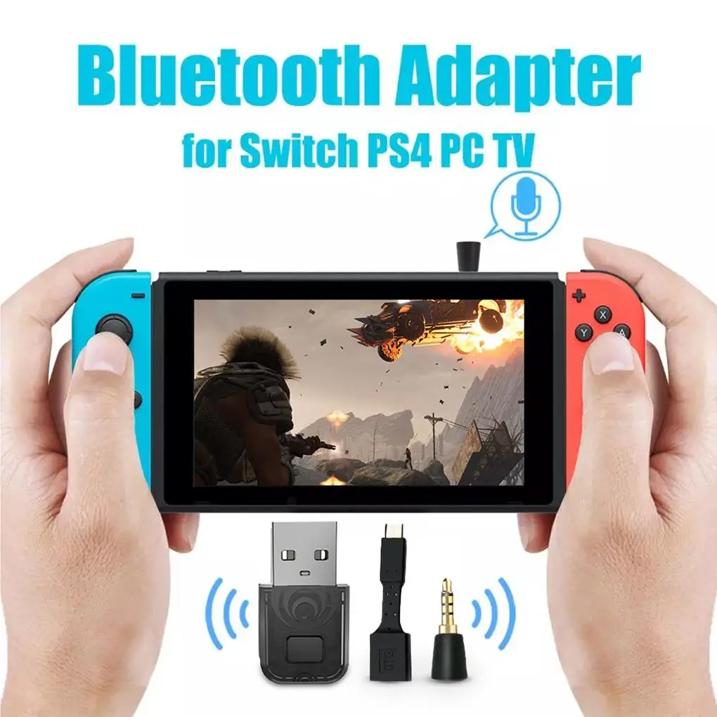 

Bluetooth Wireless Headset Adapter Transmitter Bluetooth Receiver For PS5 / PS4 / switch/ PC