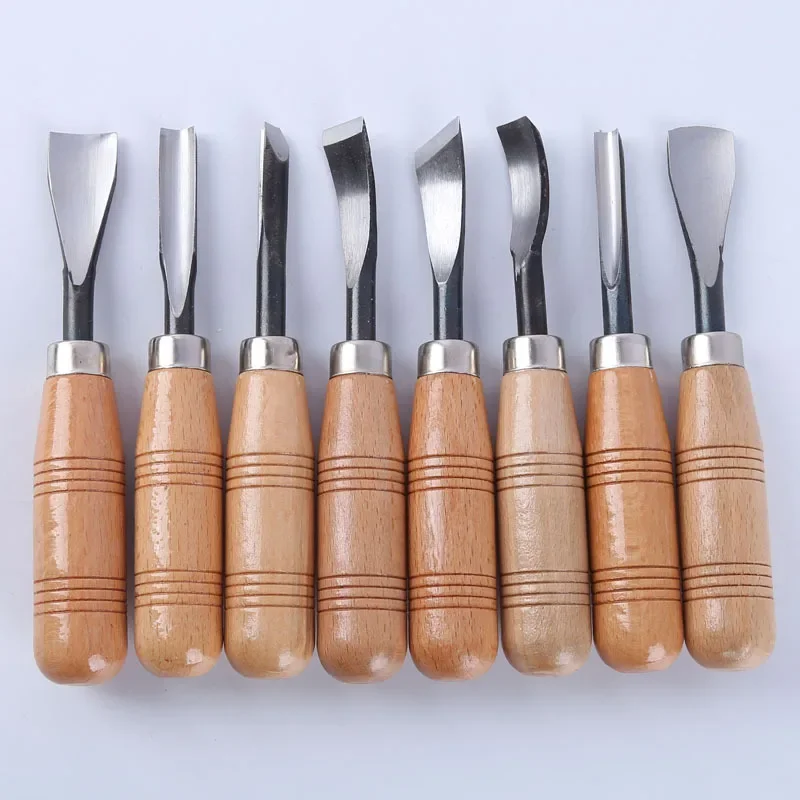 날카롭게 깎은 나무 조각 도구 키트, 치즐 휘틀링 나이프, 조각 공예, 딱따구리, 마른 손으로 나무 조각 도구, 칩 조각, 8 개