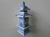 Old Collecting Antique Chinese Blue and White Porcelain Layered Tower Vases 3
