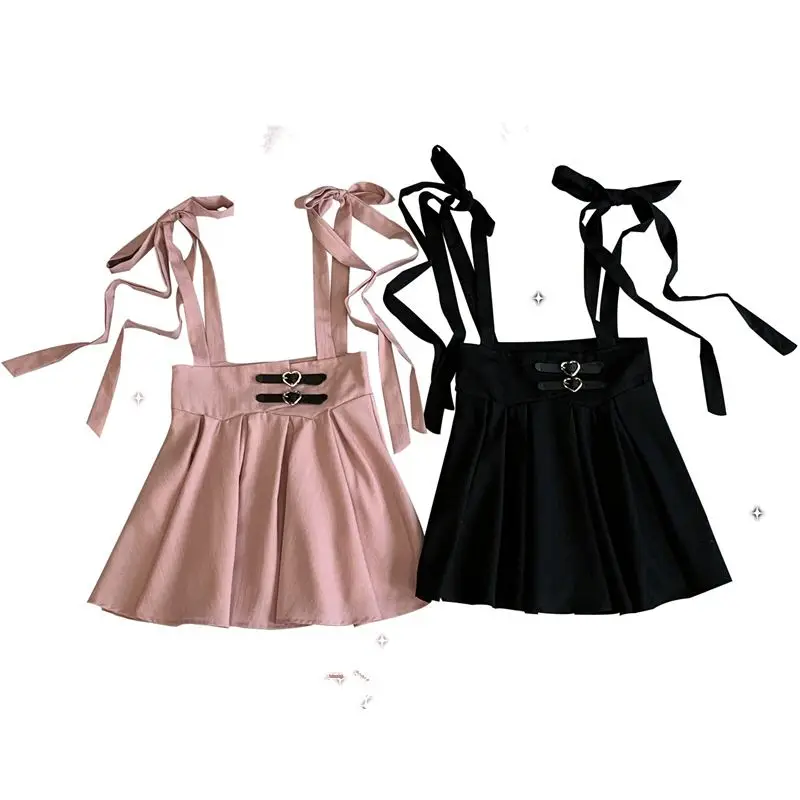 

Japanese Sweet Girl High Waist Mini Bandage Skirt Jk Lolita Solid Streetwear Y2k Aesthetic Slim Bodycon Dress Vestidos De Mujer
