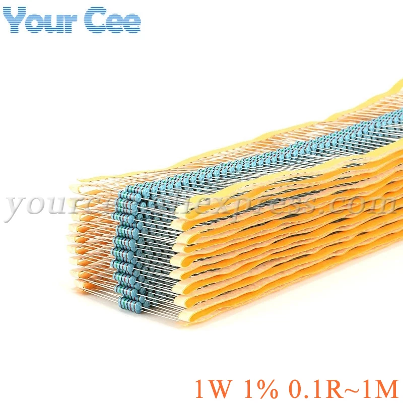 

1000 шт., 1 Вт металлический пленочный резистор, Сопротивление 1% 51R 51K 510R 47R 470K 4.7R 3R 360R 33R 33K 330R 330K 27R 270R 240K 200R 200K 1R 1 м