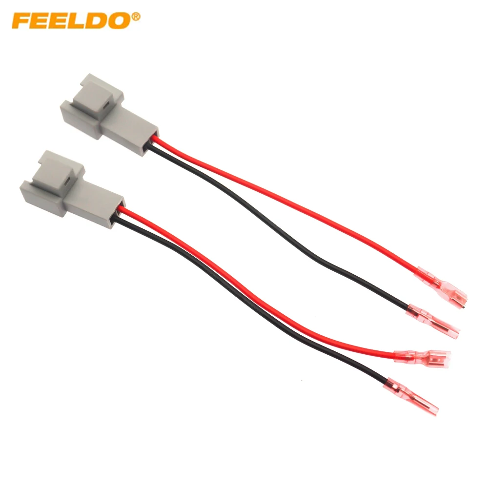 FEELDO Car 2Pin Stereo Speaker Wire Harness Adaptors For Volvo Auto Speaker Replacement Connection Wiring Plug Cables