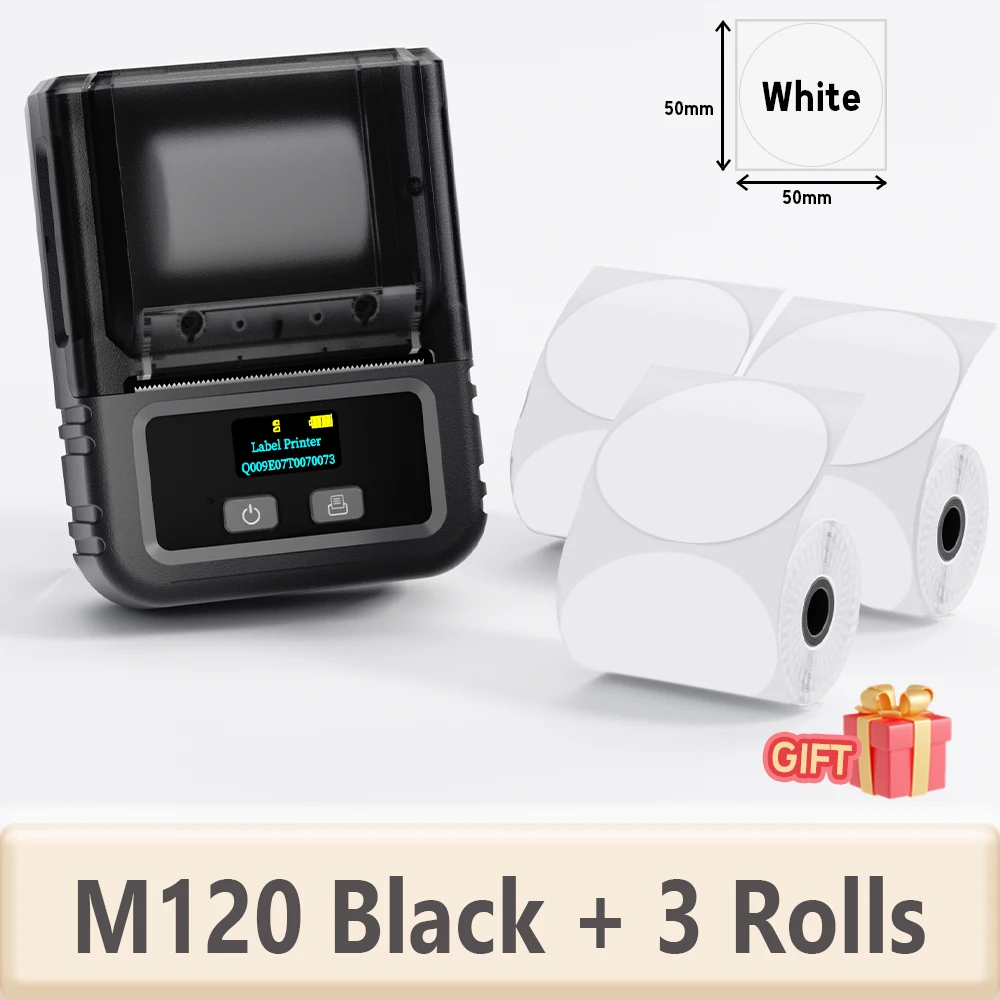 Phomemo M120 Bluetooth-Etikettendrucker Thermischer Tragbarer