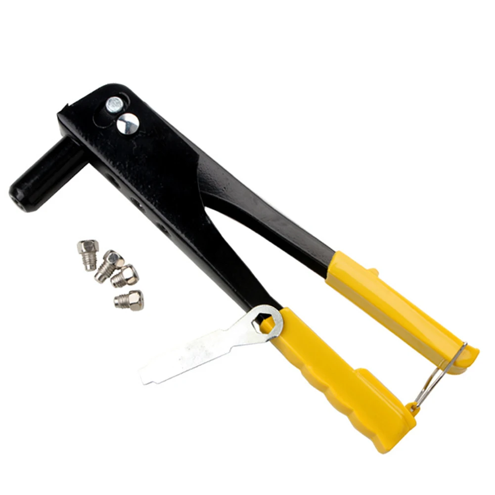 Rivet Gun Rivet Nut Tool Rivet Gun Set Heavy Duty Pop Rivet Gun 50Pcs Blind Rivets Assortment Kit Removable Labor-saving Hand Riveter for Metal Automotive