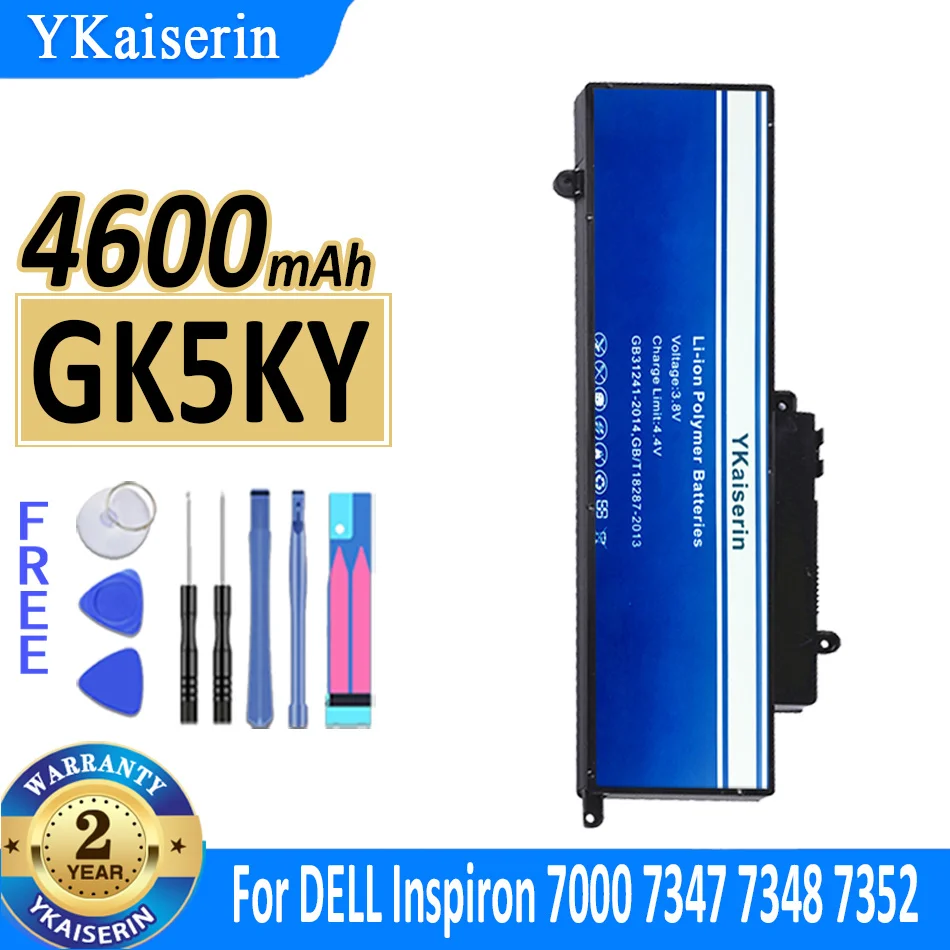 

4600mAh YKaiserin Battery GK5KY For DELL Inspiron 13" 7000 Series 7347 7348 7352 7353 7359 11" 3147 3148 15" 7558 Bateria