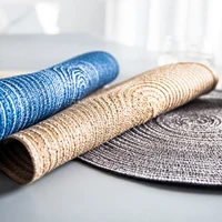 Table placemats for table mat Ramie Insulation Pad Placemats Linen Non Slip Table Mats Home Decoration Pad Coaster 3