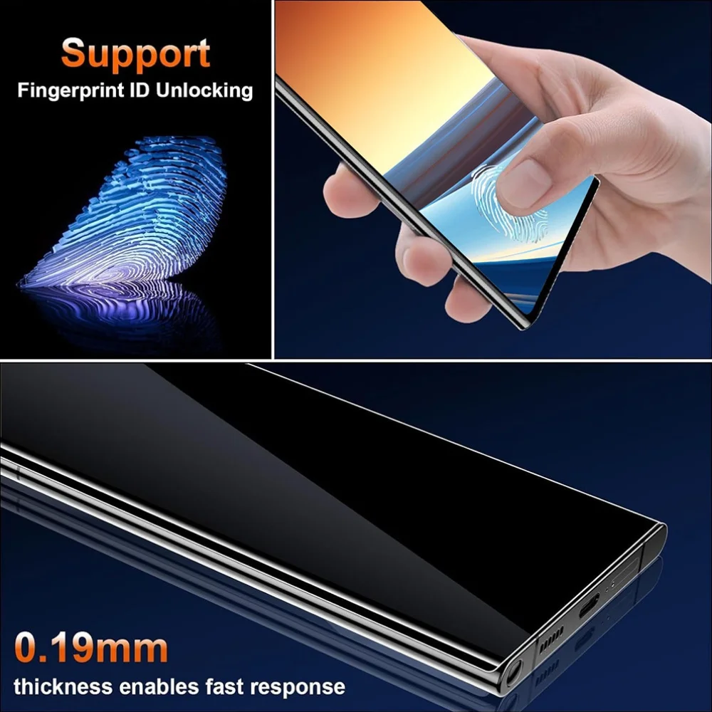 4-Pack Privacy Hydrogel Screen Protector Film Set