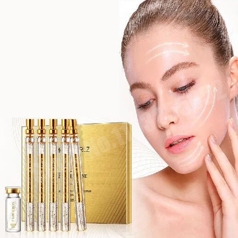 

24K золотой наполнитель для лица, абсорбируемый коллаген, протеиновая нить, подтяжка лица, пухлая шелковая фиброиновая линия, резьба по линии, антивозрастная Сыворотка для лица