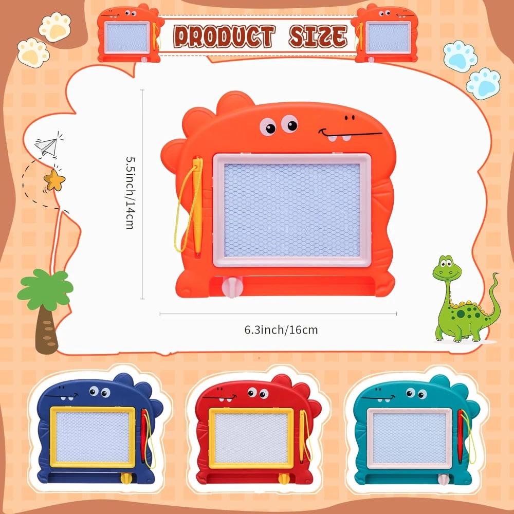 4 قطع لوحة رسم مغناطيسية صغيرة للأطفال، لوحة خربش صغيرة محمولة قابلة للمسح لحفلات أعياد الميلاد وجوائز الألعاب 4 ألوان