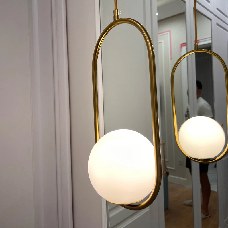 Kitchen Glass Lampshade Pendant Lights pendant lights pendant lamp for Ceiling Modern Bedroom Dining Room Hanging Lamps