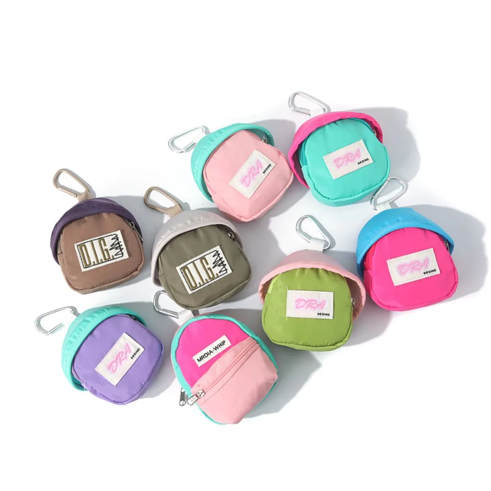 Coin Purse Cute Mini Coin Purse Pendant Macaron Color Storage Bag Key Chain Portable Backpack Hanging Bag Sports