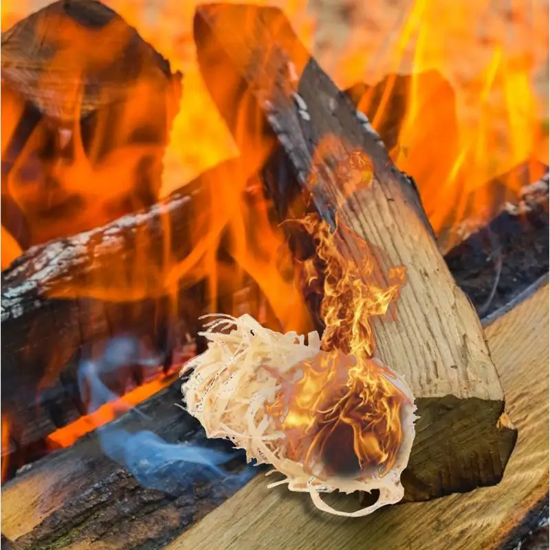 12pcs Fireplace Lighters Eco Wood Firelighters Fire Starters Natural Wood  Wool Wax Silk Roll For Outdoor Camping BBQ - AliExpress