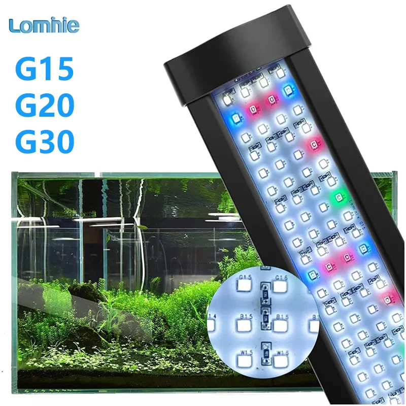 

Lominie LED Aquarium Lights Planted Tank Freshwater Light, Full Spectrum Fish Tank and Bracket,for 28CM-44CM