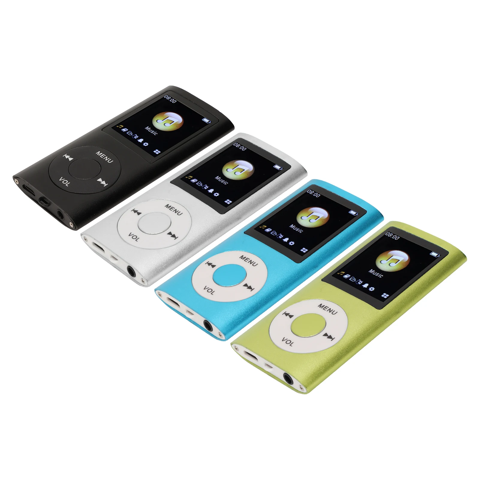 Sleek Multifunctional MP3 Player with 1.8-Inch LCD Screen - Stylish Portable Music Companion