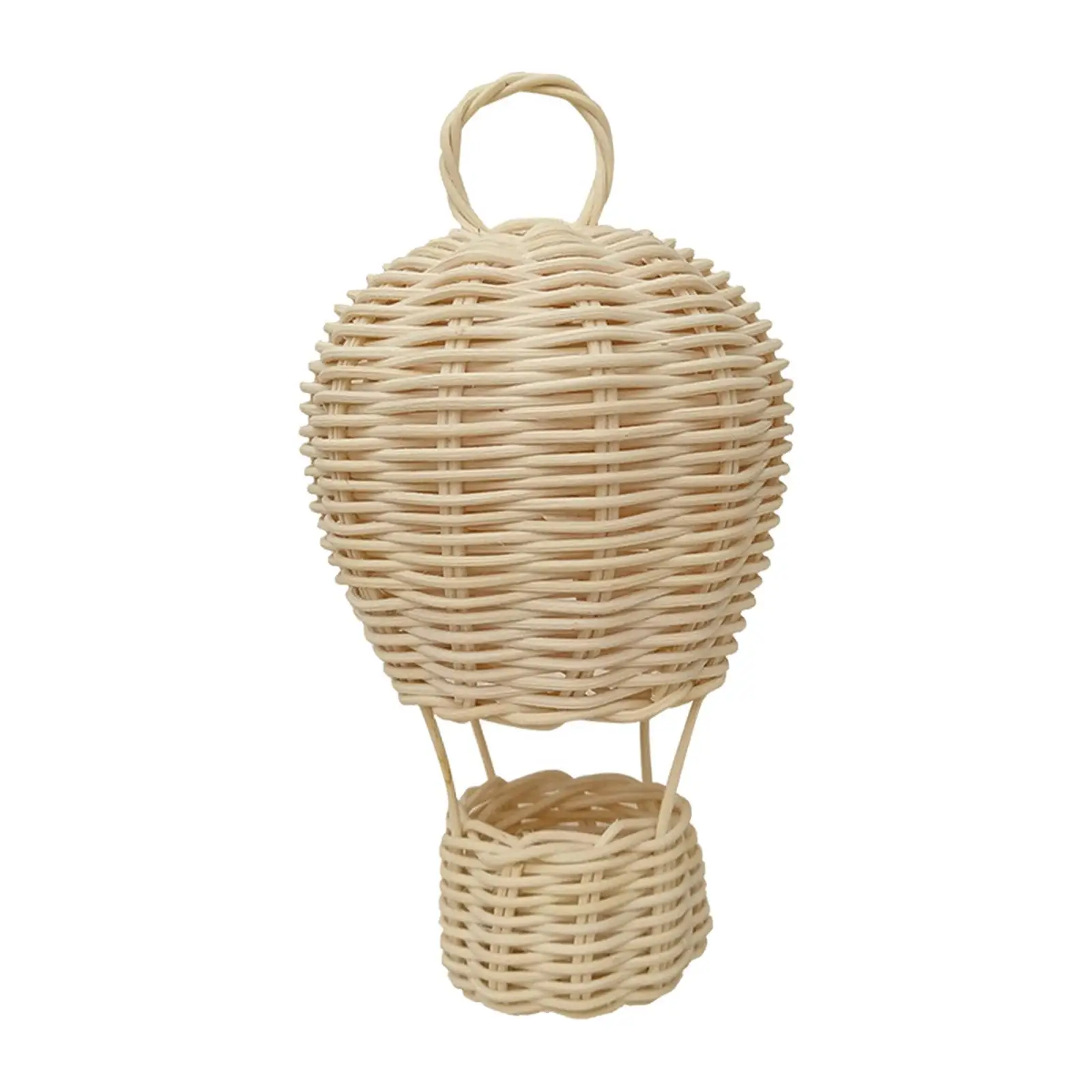 Unique Rattan Hot Air Balloon Decor Photography Gift Durable Crafts for Bedroom Home Ceiling Nursery Craft Wall Hanging Decor