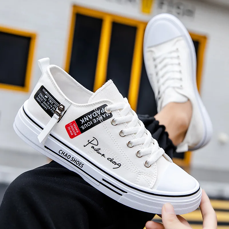 Fashion Men's Canvas Shoes Summer Breathable Men Casual Shoes Outdoor High Quality Sneakers Comfortable Low-Top Men tennis Shoes 3