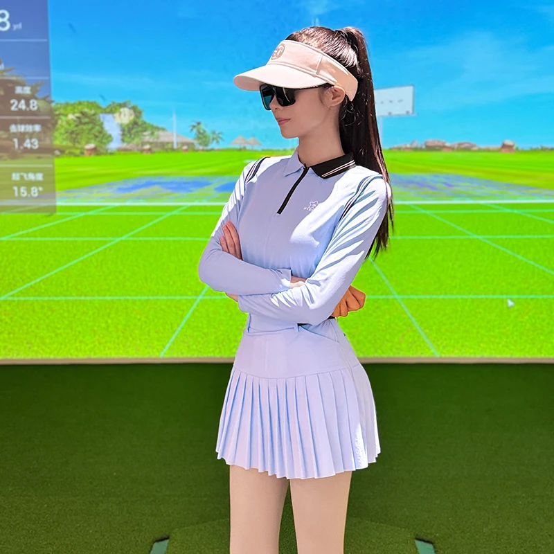 Autumn New Golf Women's Long Sleeve Polo Shirt Anti Wrinkle, Wear Resistant, High Quality, Versatile, Outdoor Leisure Sports