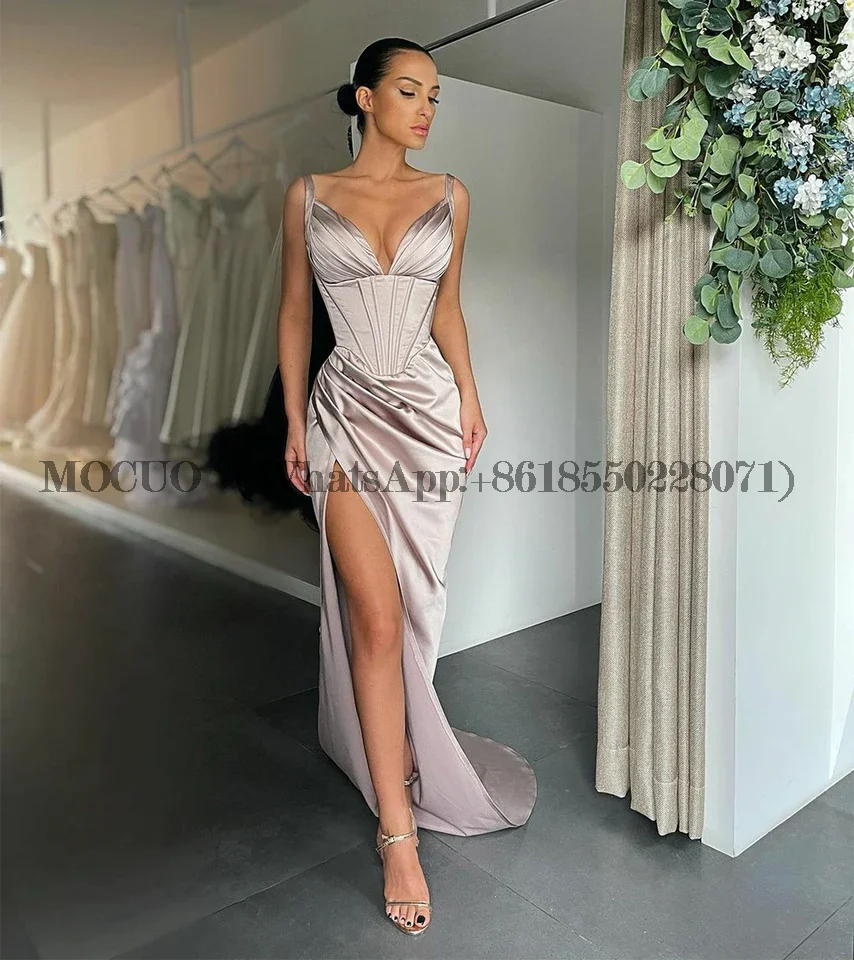 2024 Red Velvet Satin Luxury Elegant Dress for Wedding Women Spring Autumn  Long Sleeve Bodycon Dress Korean Vintage Party Dress - AliExpress