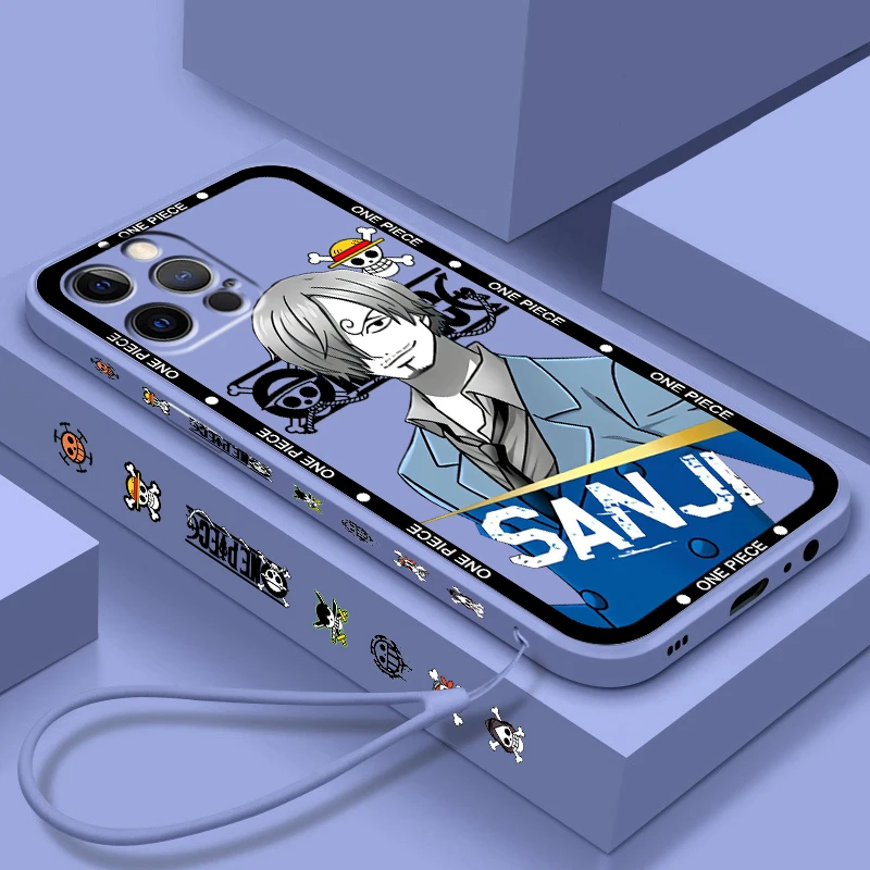 thumbnail image 1 of Funda de teléfono One Piece Robin Sanji Cool Liquid Left Rope para Apple iPhone 15 14 13 12 11 XS XR X 8 7 SE Pro Max Plus Mini, 1 of 5
