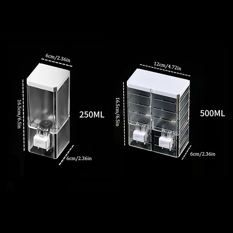 Non-punching Manual Press Soap Dispenser Wall Hanging Traceless Paste Disinfectant Bottle Bathroom Transparent Soap Dispenser 6