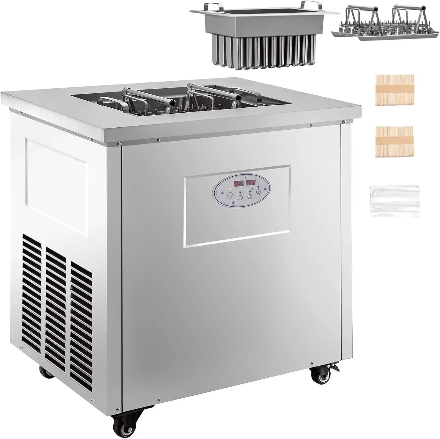 Commercial Popsicle Machine Single Model Set Commercial Ice Pop Machine 40 Pcs Ice Lolly Making