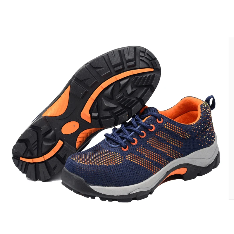 Men's Steel Toe Work Boots Mesh Breathable Puncture Proof Labor Insurance Safety Shoes Men's Casual Work Shoes