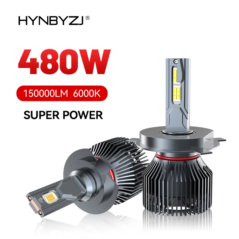 

HYNBYZJ 480W 150000LM H4 LED Canbus H1 H7 H11 H8 H11 9005 HB3 9006 HB4 9004 9007 H13 Car Headlight Bulb Auto Fog Light 12V 24V