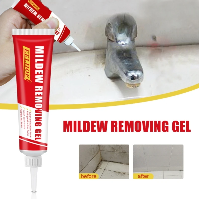 20g Wall Mold Mildews Remover Cleaner Gel Pool Tile Spot Mold Remover for Washing Machine Bathroom Kitchen Mildews Gel