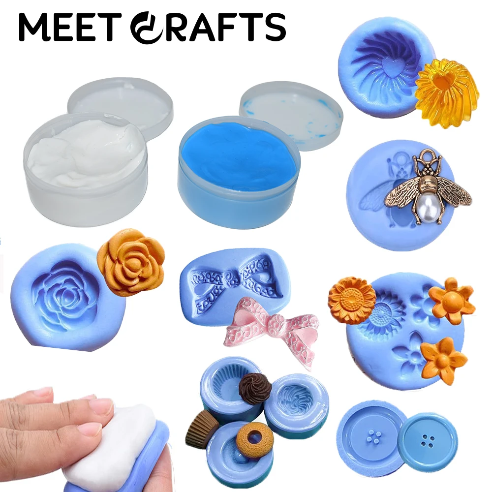 

Meetcrafts 50g Silicone Putty Mould Making Food Safe Sugarcraft Dental Molds Rubber Soil Impression Material free shipping