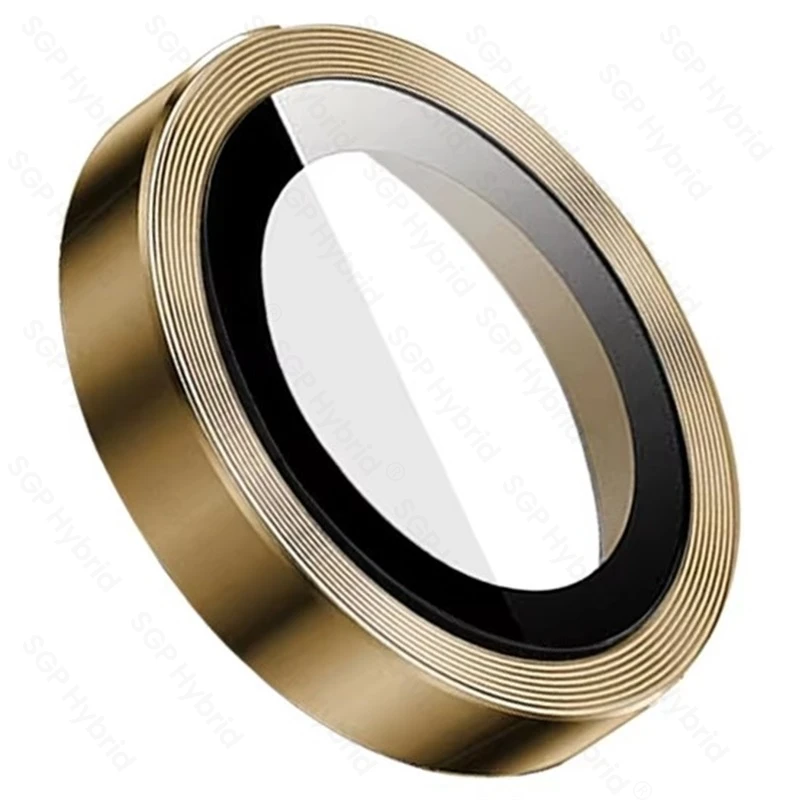 Enhanced Metal Ring Case with Tempered Glass Back Camera Protector and 9H HD Rear Lens Cover