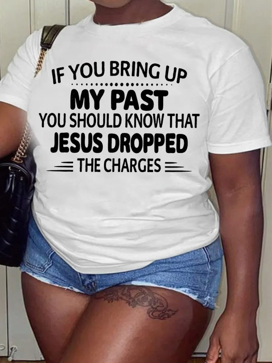 

My past letters Printed Graphic Fashion Street Wear casual Harajuku fashion summer Men women universal short-sleeved T-shirt