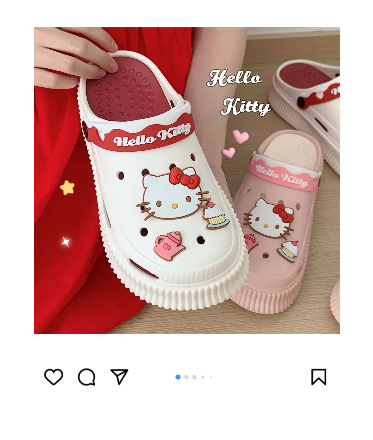 KT Shoes Hole Slippers Women Outside Wear Summer Thick Sandals Y2K