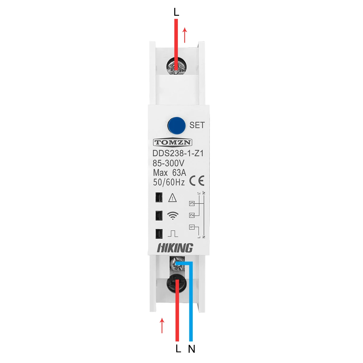 TOMZN Zigbee TUYA 18mm 63A WIFI 스마트 양방향 에너지 미터 타이머 전력 모니터 전압 전류 보호 기능이 있는 kWh 미터