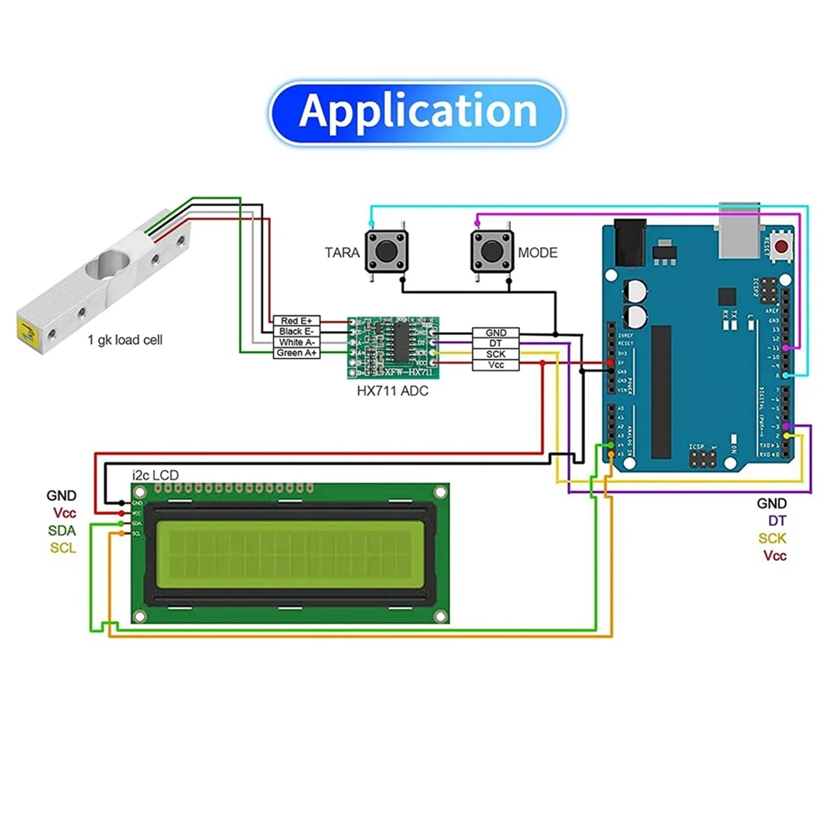 Digital Load Cell Weight Sensor-4 Sets 1KG Load Cell HX711 AD Weighit Amplifier Module Pressure Sensor Amplifier