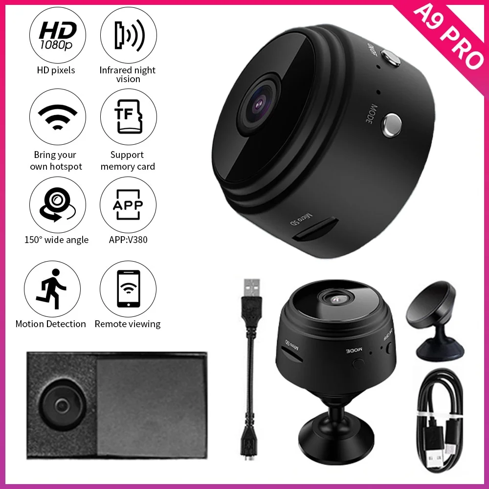Caméra de Surveillance Intérieure 1080P WiFi Compacte main image 0