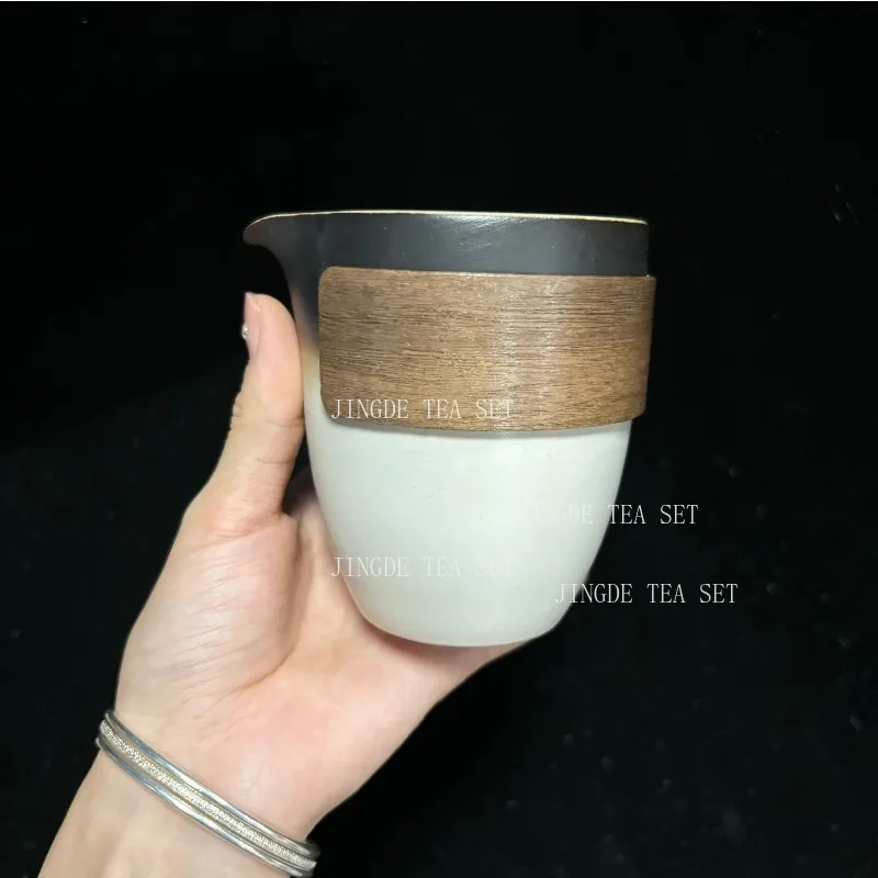 Chinese Ceramic Fair Cup Anti-scalding Tea Divider Cha Hai Handmade Teacup Tradition Tea Set Accessories Home Drinkware 240ml