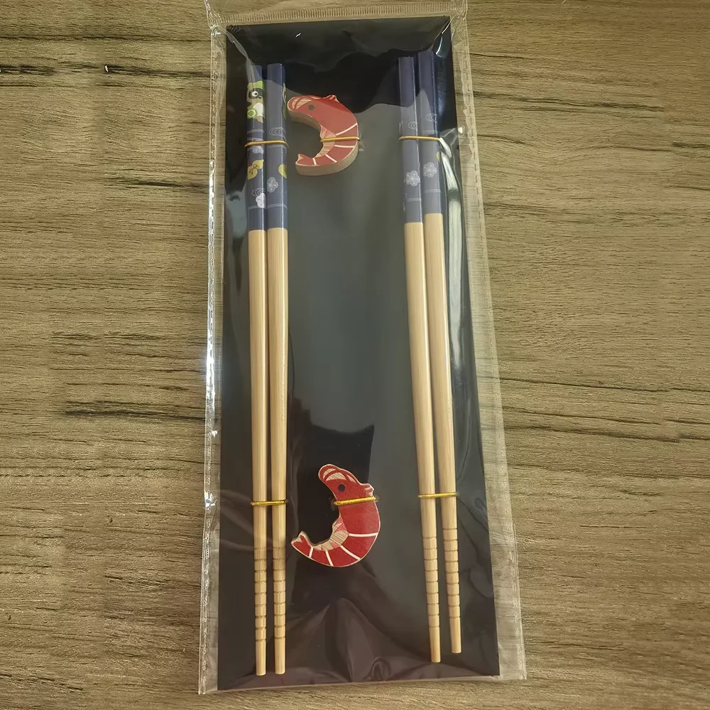 Handmade Eco-Friendly Wooden Chopsticks Set - 2 Pairs Non-Slip Tableware Gift
