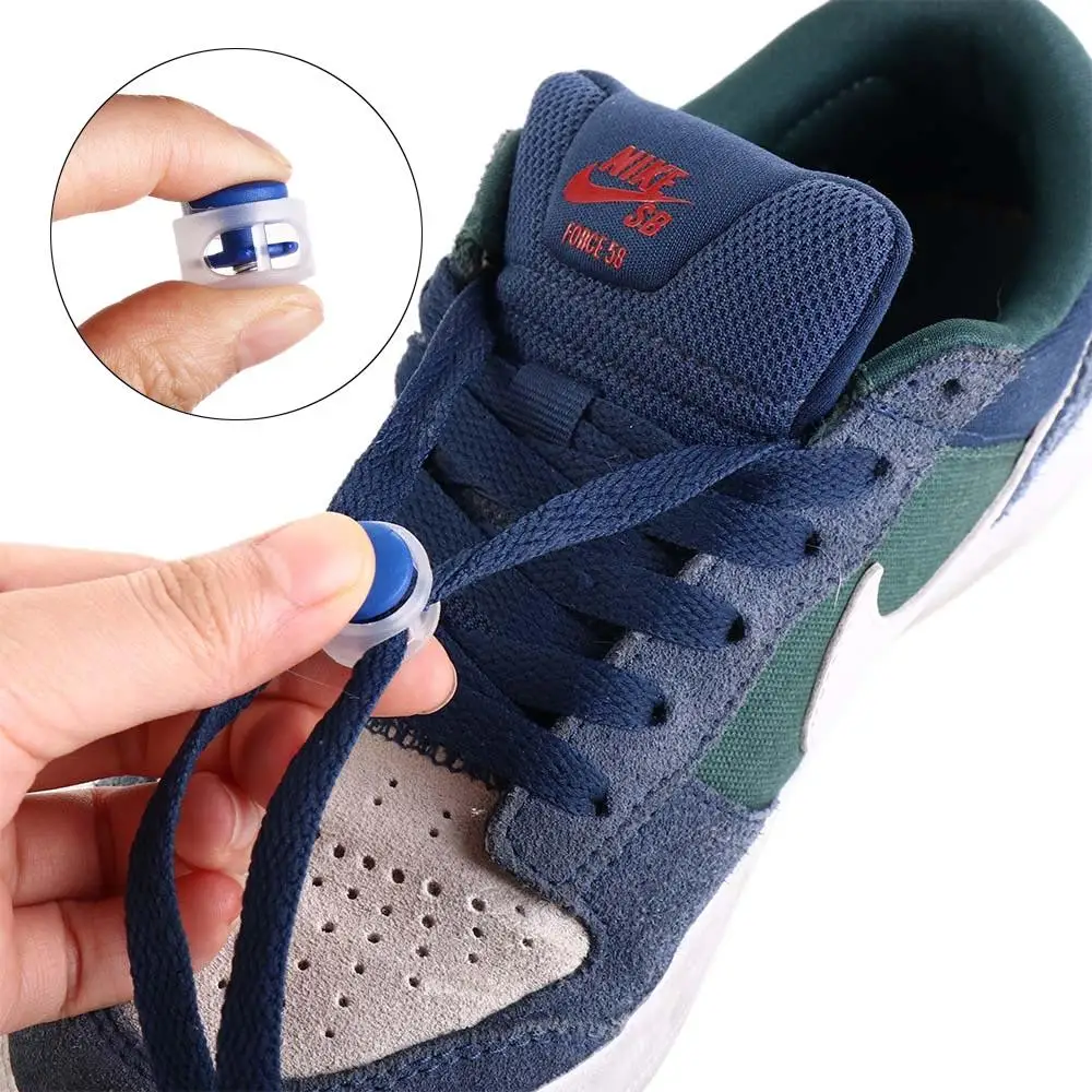 SpringLockAdjustableBuckleNoTieShoelacesFastSneakersStrings