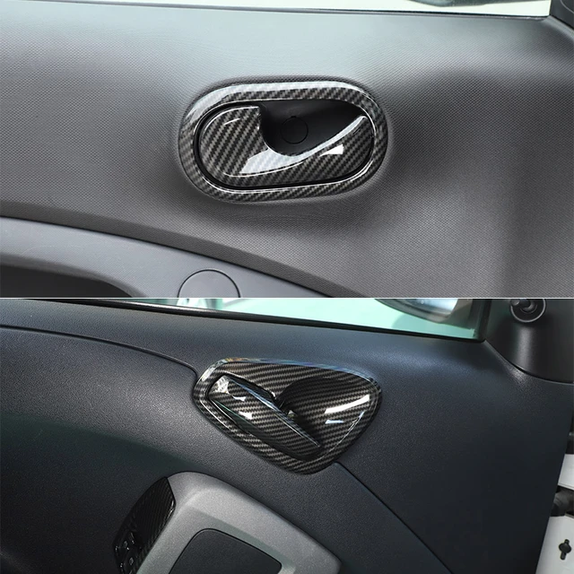 For Mercedes-Benz Smart 451 453 Fortwo 2010-2021 Carbon Fiber Door Inner  Handle Frame Inner Door Handle Bowl Cover Car Accessori - AliExpress