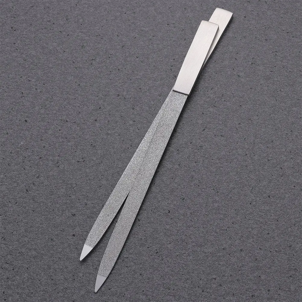 4개입 스테인리스 스틸 네일 파일, 미세 그릿 도금 표면, 재사용 가능한 손톱/발톱용 네일 파일러, 매니큐어 페디큐어 여행용