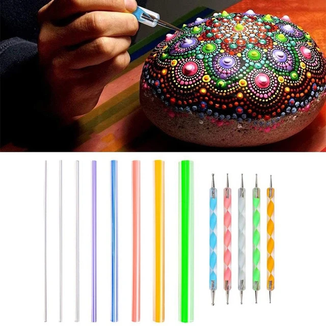 32PCS Mandala Dotting Tools Set, Mandala Painting Dotting Stencils Kit, Pen  Ball Stylus Dotting Art Tools for Painting Rocks, Clay Pottery Craft