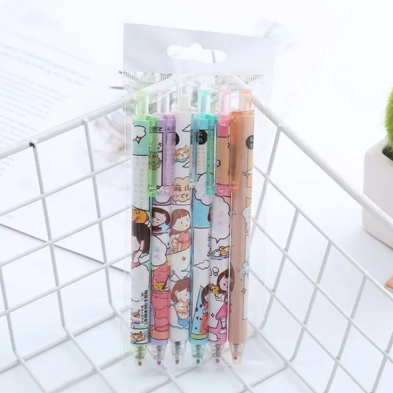Gel Colored Pens 1 Set /6 Piece