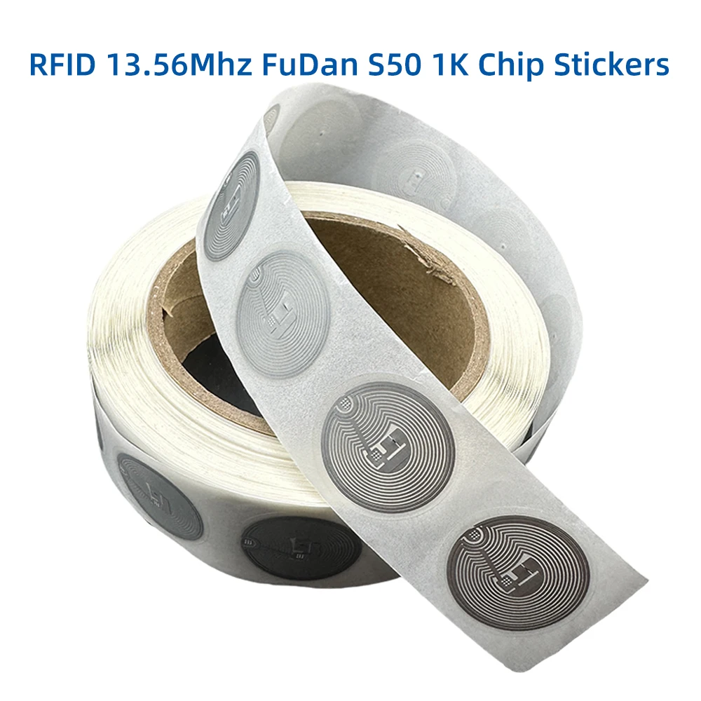 

20pcs RFID S50 Smart Tag 14443A Classic 1K EV1 S50 Wet Inlay Sticker F08 1024 Bytes Lable RFID Tags IC M1 TAG