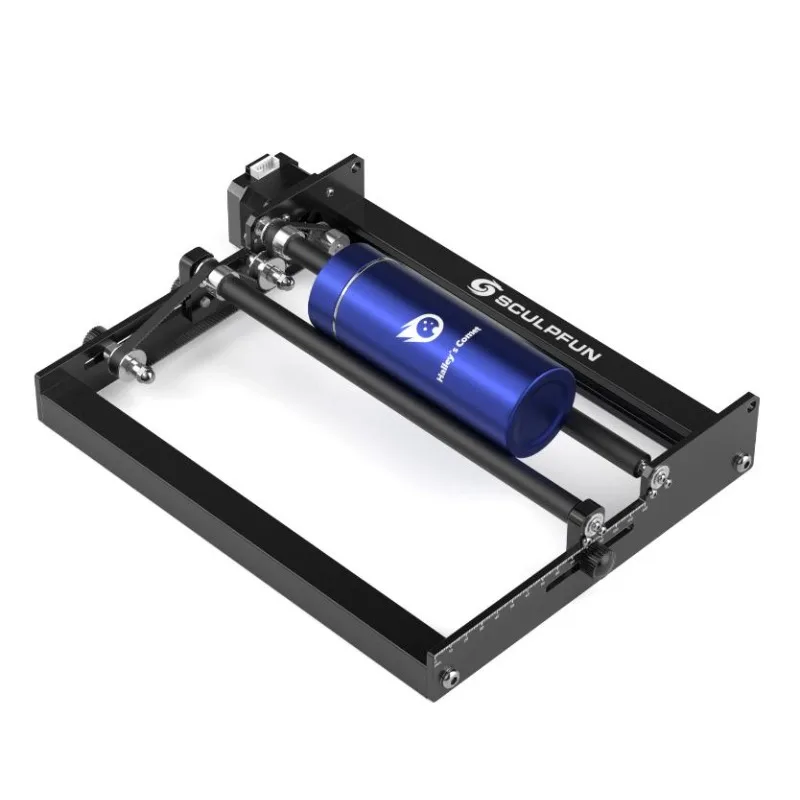 

New SCULPFUN Aluminum Y-axis Rotary Roller Engraving Module 360 Rotate for Cylindrical Cans