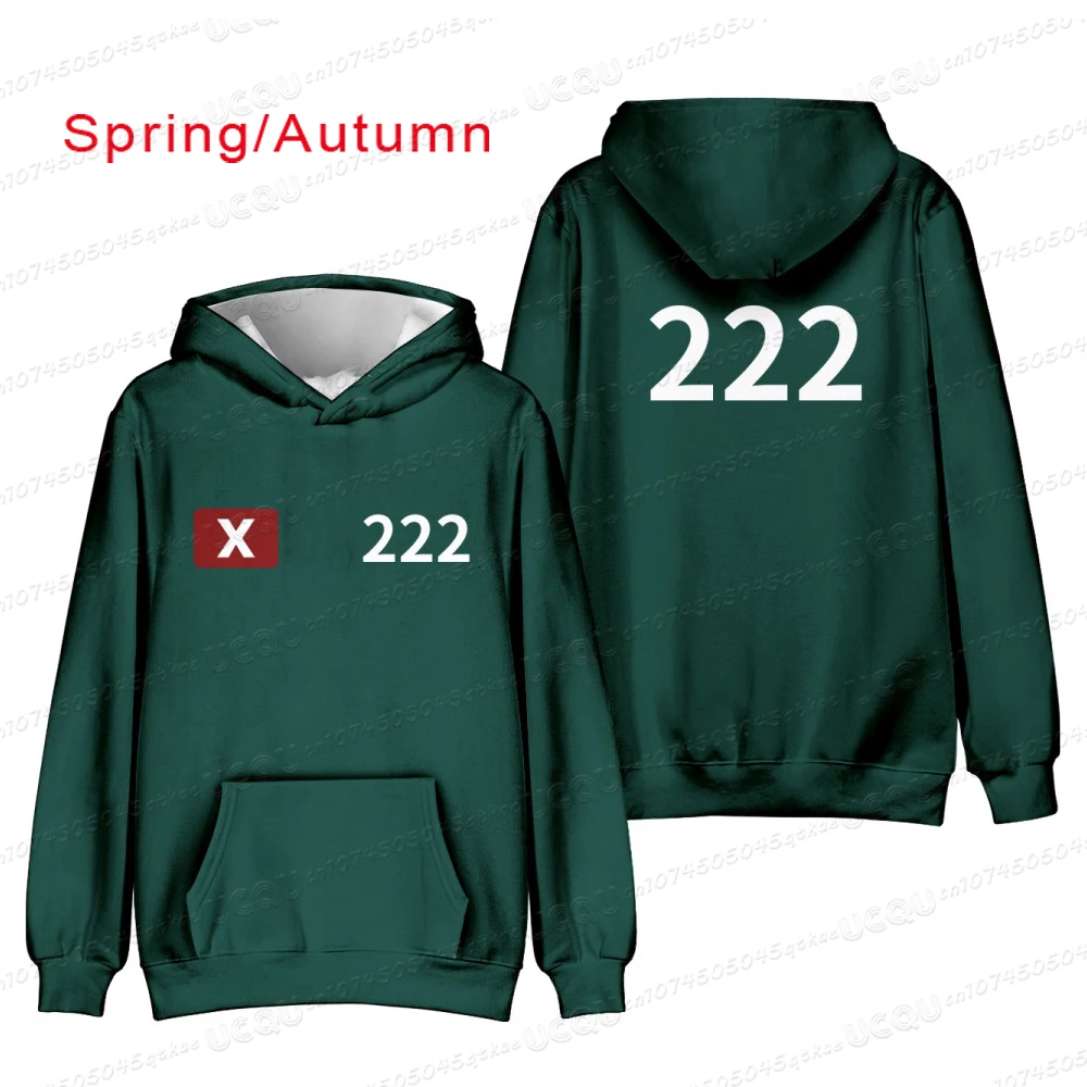 Spring/Autumn Popular Film And Television Hits Korean Drama Cosplay Costume Calamari Games Disguise Men Hoodies Team Sweatshirts 4