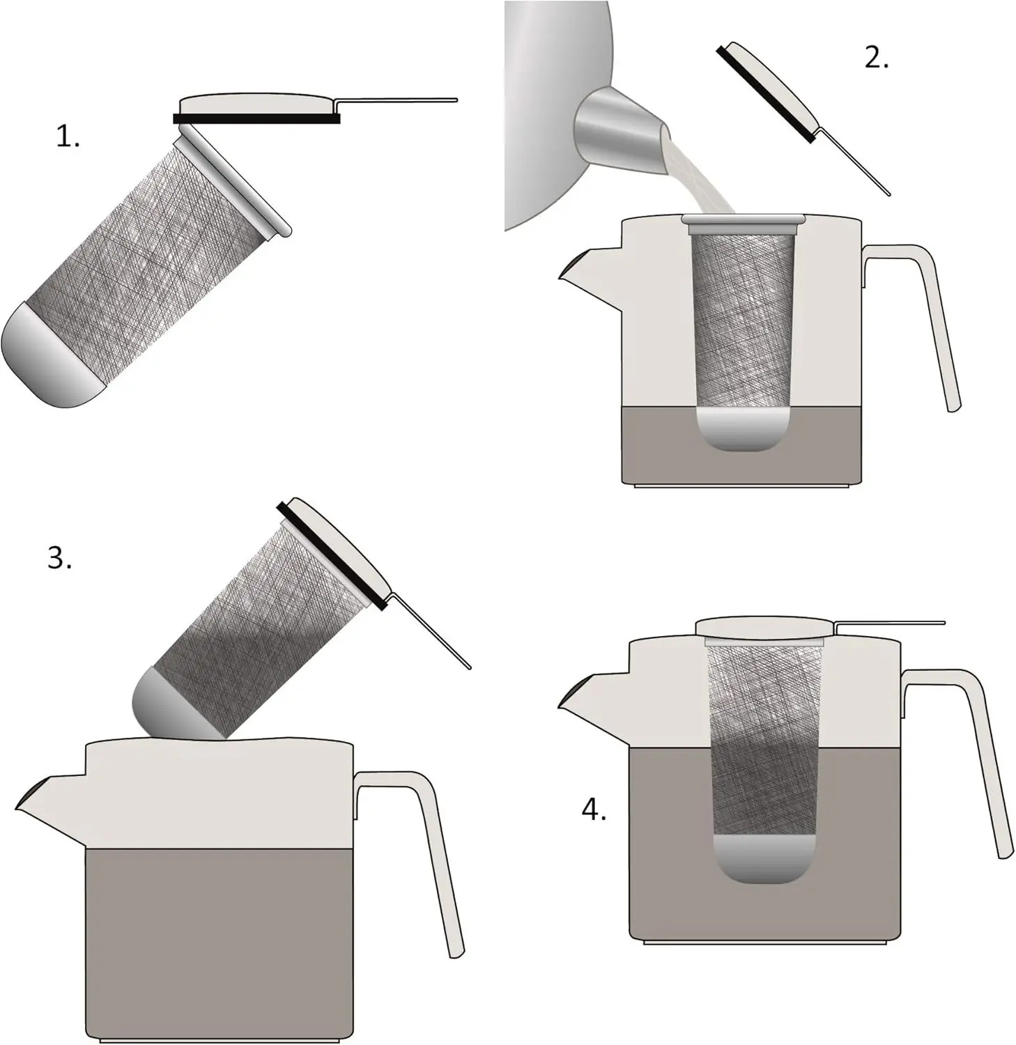 Cult Teapot with Stoeven, Stainless Steel, Silver, 1.2 l