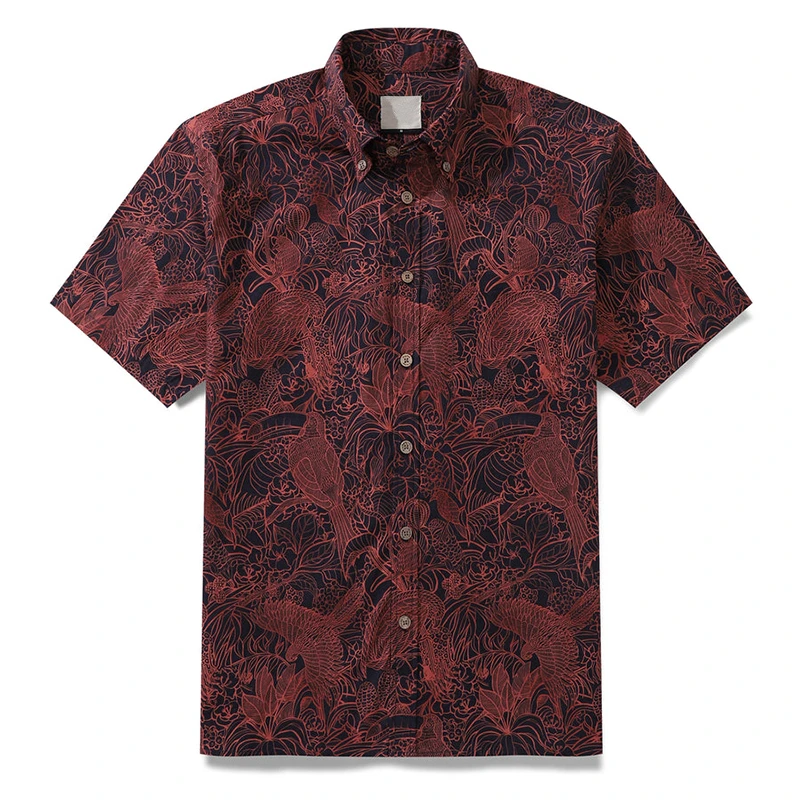 thumbnail image 1 of Camisa de diseño para hombre con estampado 3D de grullas de corona roja, camisa de gran tamaño para verano 2024, para viajes, playa, Hawái, estilo Harajuku, camisa masculina, 1 of 5